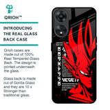 Red Vegeta Glass Case for Oppo A78 5G