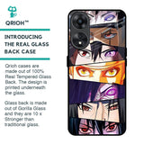 Anime Eyes Glass Case for Oppo A78 5G