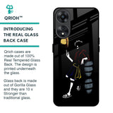 Luffy Line Art Glass Case for Oppo A78 5G