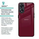 Classic Burgundy Glass Case for Oppo A78 5G