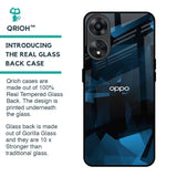 Polygonal Blue Box Glass Case For Oppo A78 5G