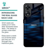 Blue Rough Abstract Glass Case for Oppo A78 5G