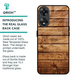 Wooden Planks Glass Case for Oppo A78 5G