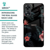 Tropical Art Flower Glass Case for Oppo A78 5G