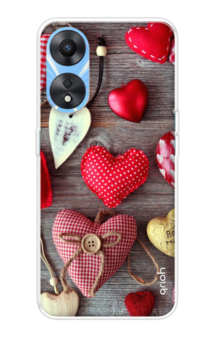 Valentine Hearts Oppo A78 5G Back Cover