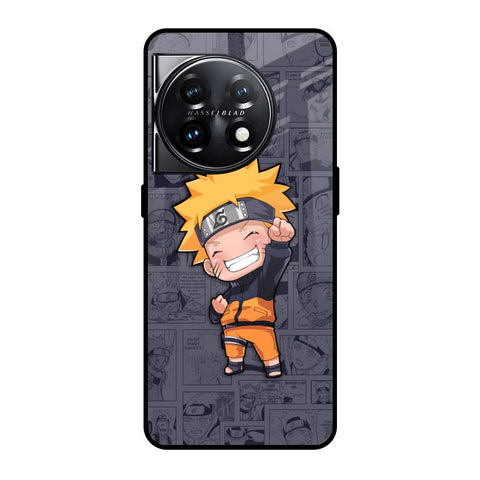 Orange Chubby OnePlus 11 5G Glass Back Cover Online