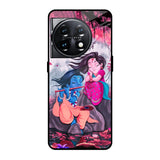 Radha Krishna Art OnePlus 11 5G Glass Back Cover Online