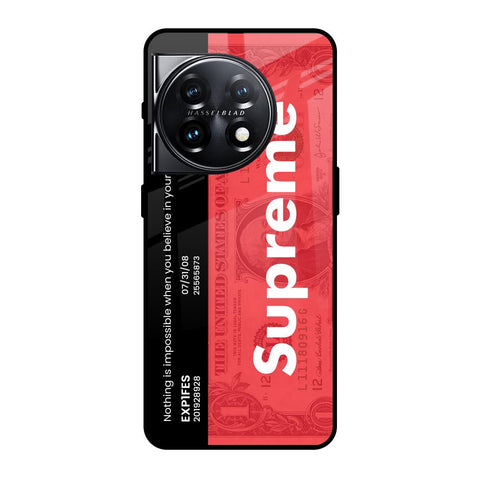 Supreme Ticket OnePlus 11 5G Glass Back Cover Online