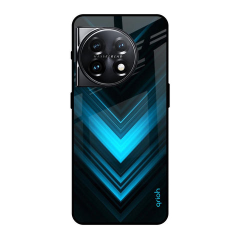 Vertical Blue Arrow OnePlus 11 5G Glass Back Cover Online