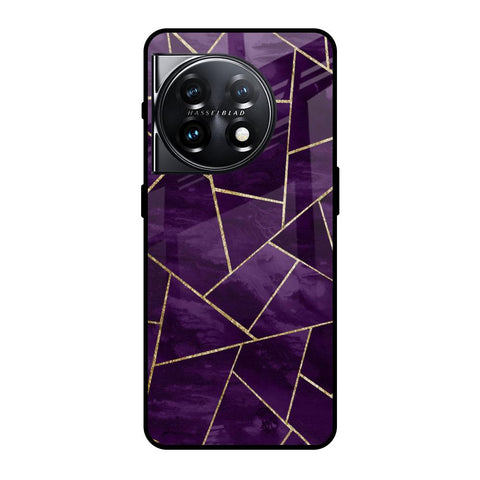 Geometric Purple OnePlus 11 5G Glass Back Cover Online