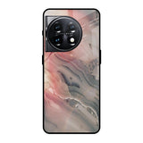 Pink And Grey Marble OnePlus 11 5G Glass Back Cover Online