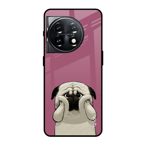 Funny Pug Face OnePlus 11 5G Glass Back Cover Online