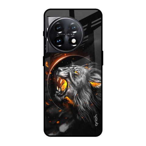 Aggressive Lion OnePlus 11 5G Glass Back Cover Online