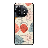 Abstract Faces OnePlus 11 5G Glass Back Cover Online