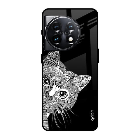 Kitten Mandala OnePlus 11 5G Glass Back Cover Online