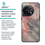 Pink And Grey Marble Glass Case For OnePlus 11 5G