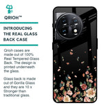 Floating Floral Print Glass Case for OnePlus 11 5G