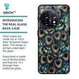 Peacock Feathers Glass case for OnePlus 11 5G