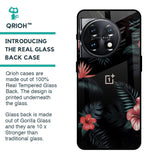 Tropical Art Flower Glass Case for OnePlus 11 5G