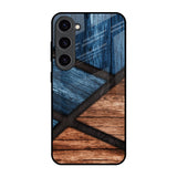 Wooden Tiles Samsung Galaxy S23 5G Glass Back Cover Online