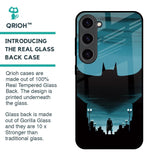 Cyan Bat Glass Case for Samsung Galaxy S23 5G