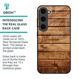 Wooden Planks Glass Case for Samsung Galaxy S23 5G