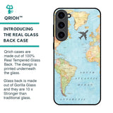 Travel Map Glass Case for Samsung Galaxy S23 Plus 5G