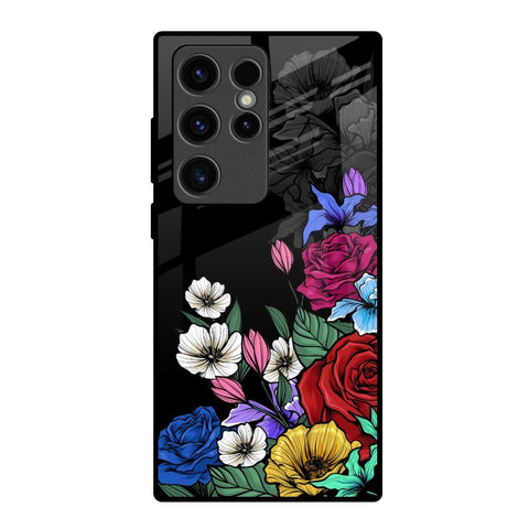 Rose Flower Bunch Art Samsung Galaxy S23 Ultra 5G Glass Back Cover Online