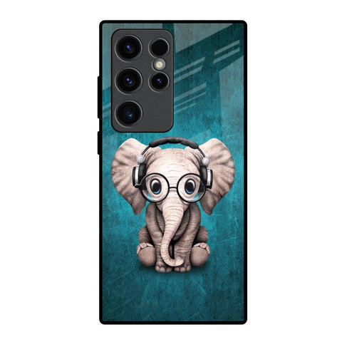 Adorable Baby Elephant Samsung Galaxy S23 Ultra 5G Glass Back Cover Online