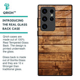 Wooden Planks Glass Case for Samsung Galaxy S23 Ultra 5G