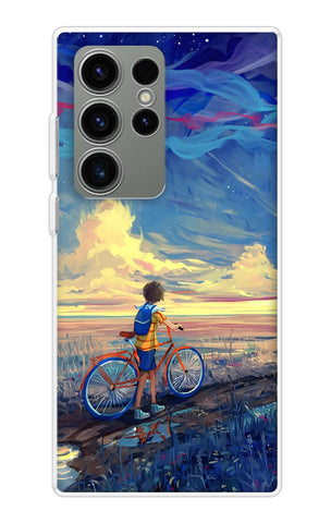 Riding Bicycle to Dreamland Samsung Galaxy S23 Ultra 5G Back Cover