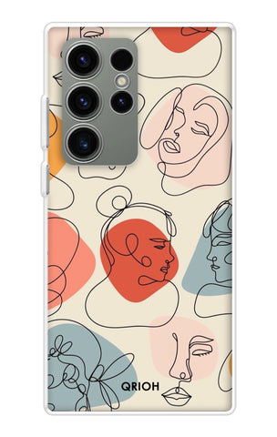 Abstract Faces Samsung Galaxy S23 Ultra 5G Back Cover