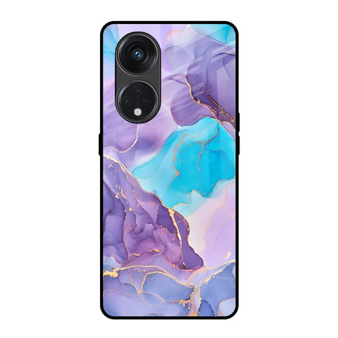 Alcohol ink Marble Oppo Reno8T 5G Glass Back Cover Online