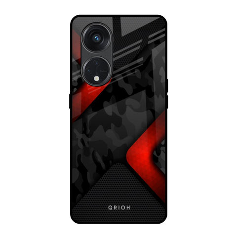Modern Camo Abstract Oppo Reno8T 5G Glass Back Cover Online