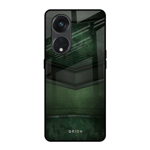 Green Leather Oppo Reno8T 5G Glass Back Cover Online