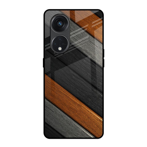 Tri Color Wood Oppo Reno8T 5G Glass Back Cover Online