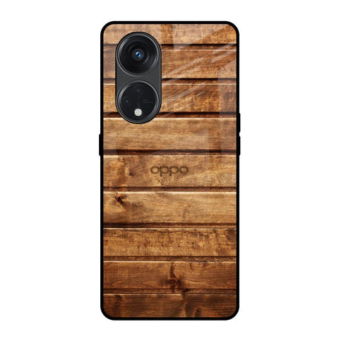 Wooden Planks Oppo Reno8T 5G Glass Back Cover Online