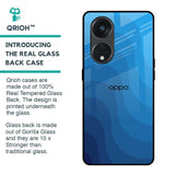 Blue Wave Abstract Glass Case for Oppo Reno8T 5G