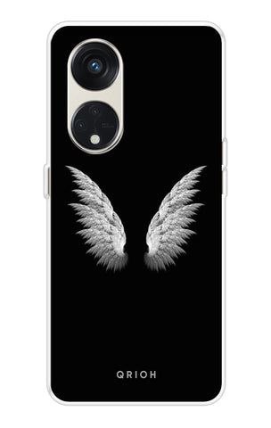 White Angel Wings Oppo Reno8T 5G Back Cover