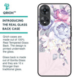 Elegant Floral Glass Case for Oppo A58 5G