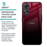 Wine Red Glass Case For Oppo A58 5G