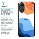 Wavy Color Pattern Glass Case for Oppo A58 5G