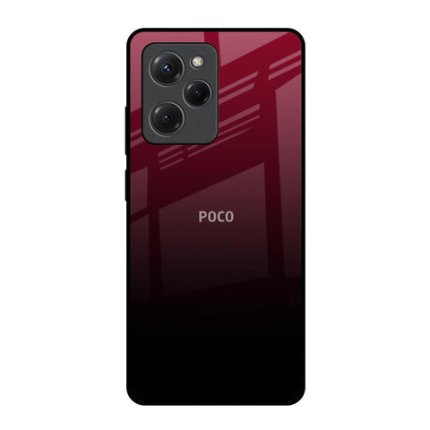 Wine Red Poco X5 Pro 5G Glass Back Cover Online