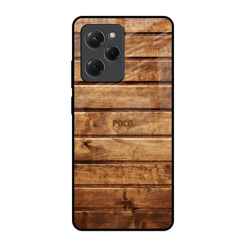 Wooden Planks Poco X5 Pro 5G Glass Back Cover Online