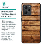 Wooden Planks Glass Case for Poco X5 Pro 5G