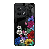 Rose Flower Bunch Art OnePlus 11R 5G Glass Back Cover Online