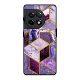 Purple Rhombus Marble OnePlus 11R 5G Glass Back Cover Online