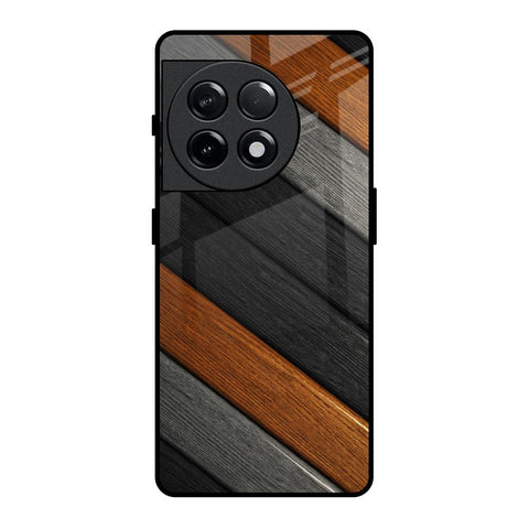 Tri Color Wood OnePlus 11R 5G Glass Back Cover Online