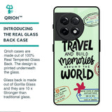 Travel Stamps Glass Case for OnePlus 11R 5G