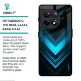 Vertical Blue Arrow Glass Case For OnePlus 11R 5G